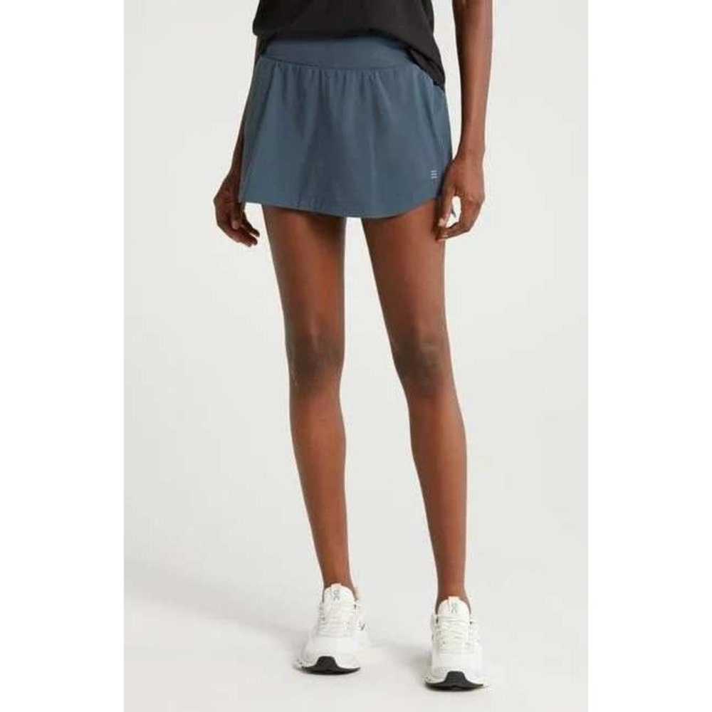 Free Fly Womens Blue Active Breeze Skort 50+ UPF Bamboo Blend Athletic Size S